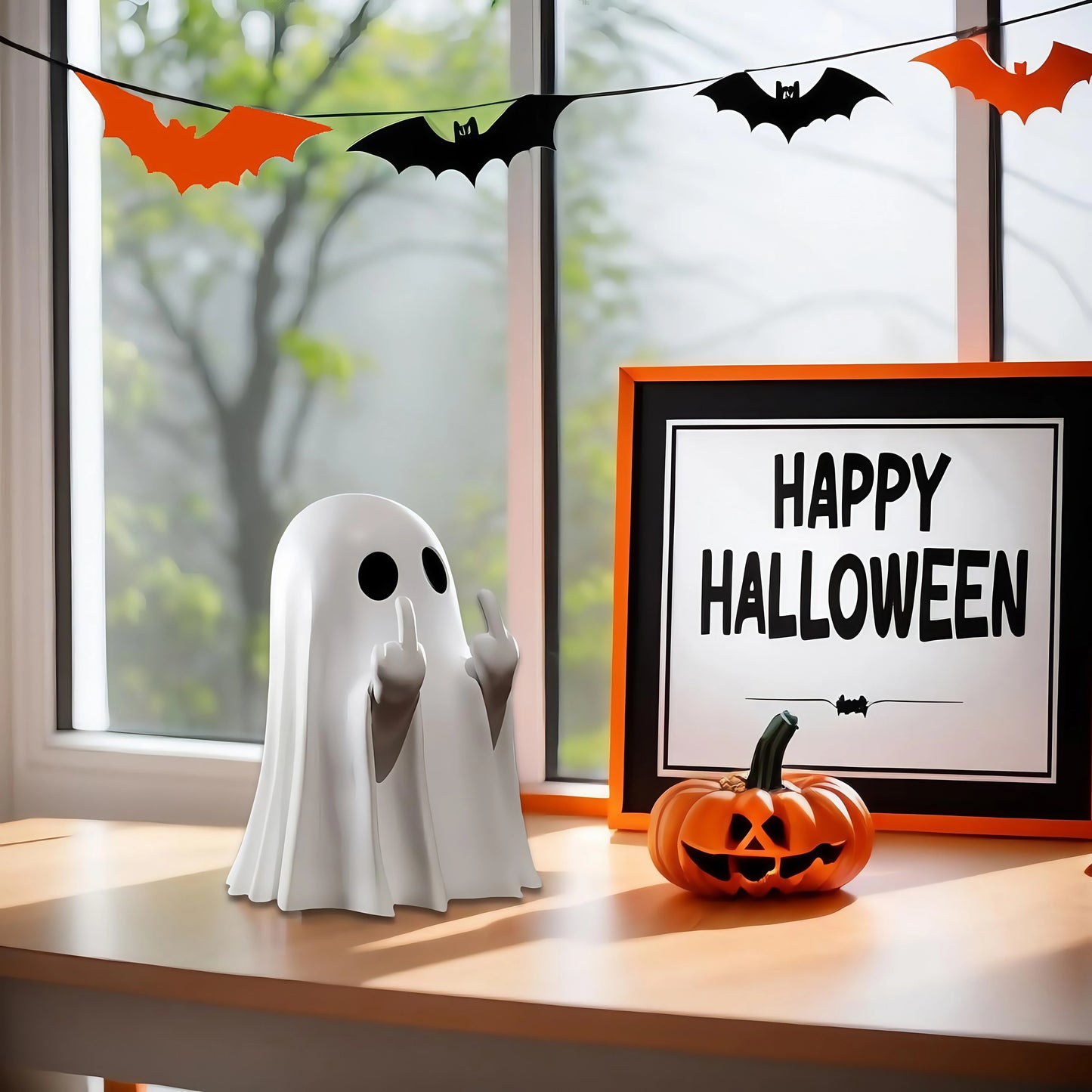 Cheeky Halloween Ghost Figurine